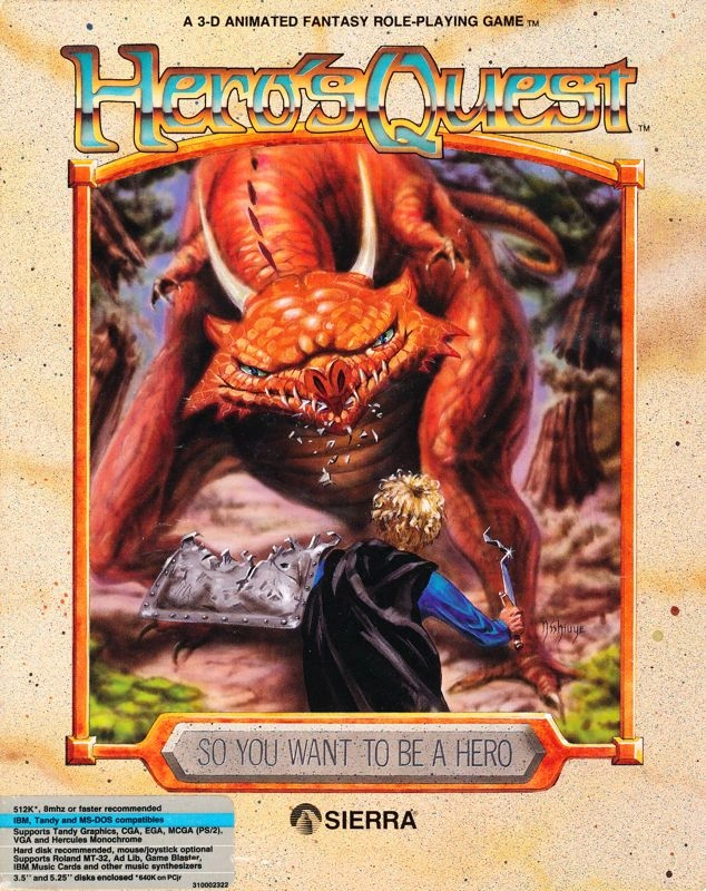 Capa do jogo Heros Quest: So You Want to Be a Hero