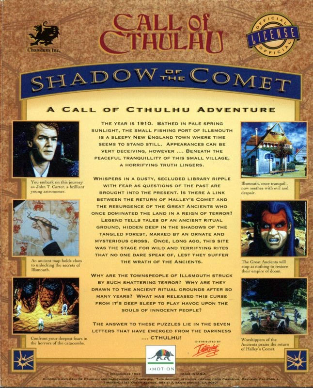 Call of Cthulhu: Shadow of the Comet cover