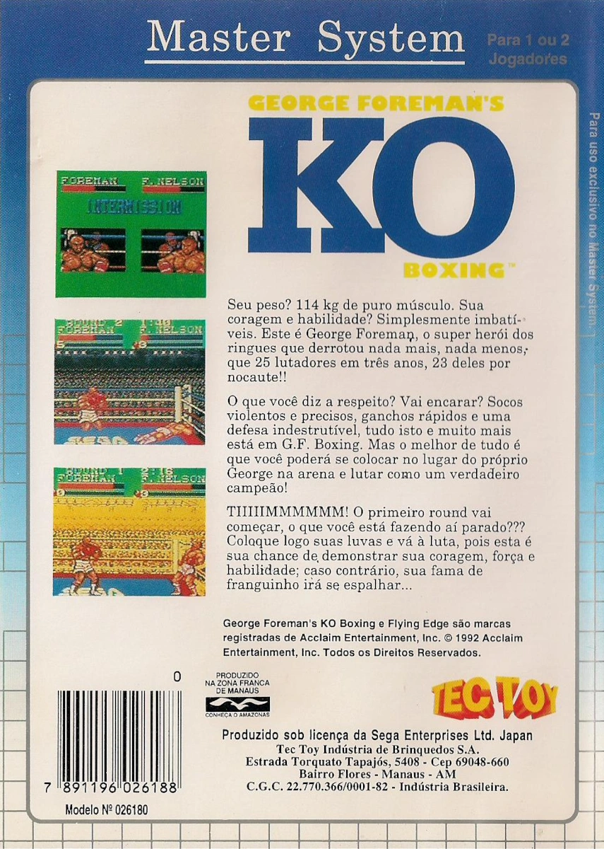 Capa do jogo George Foremans KO Boxing