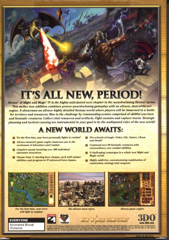 Capa do jogo Heroes of Might and Magic IV