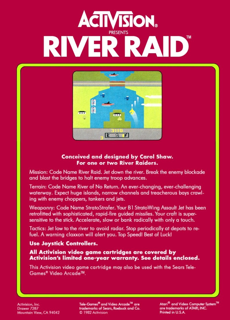 River Raid Atari 2600 gameplay - Jogos de Atari 