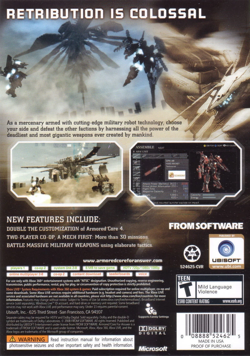 Armored Core: For Answer cover