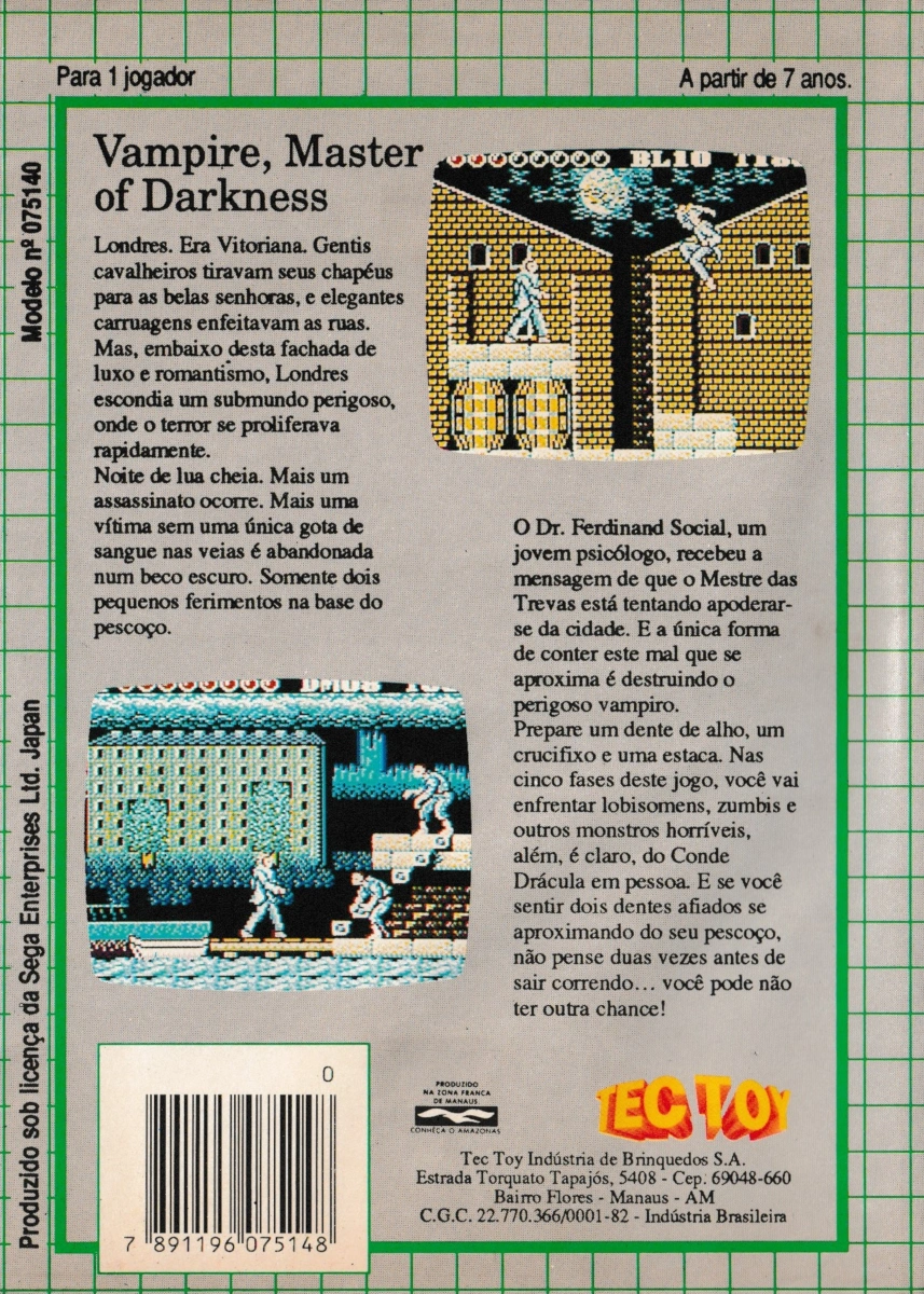 Capa do jogo Vampire: Master of Darkness