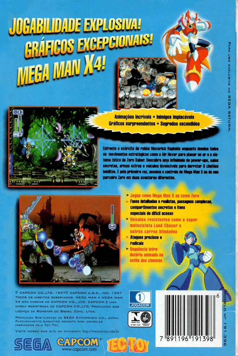 Capa do jogo Mega Man X4