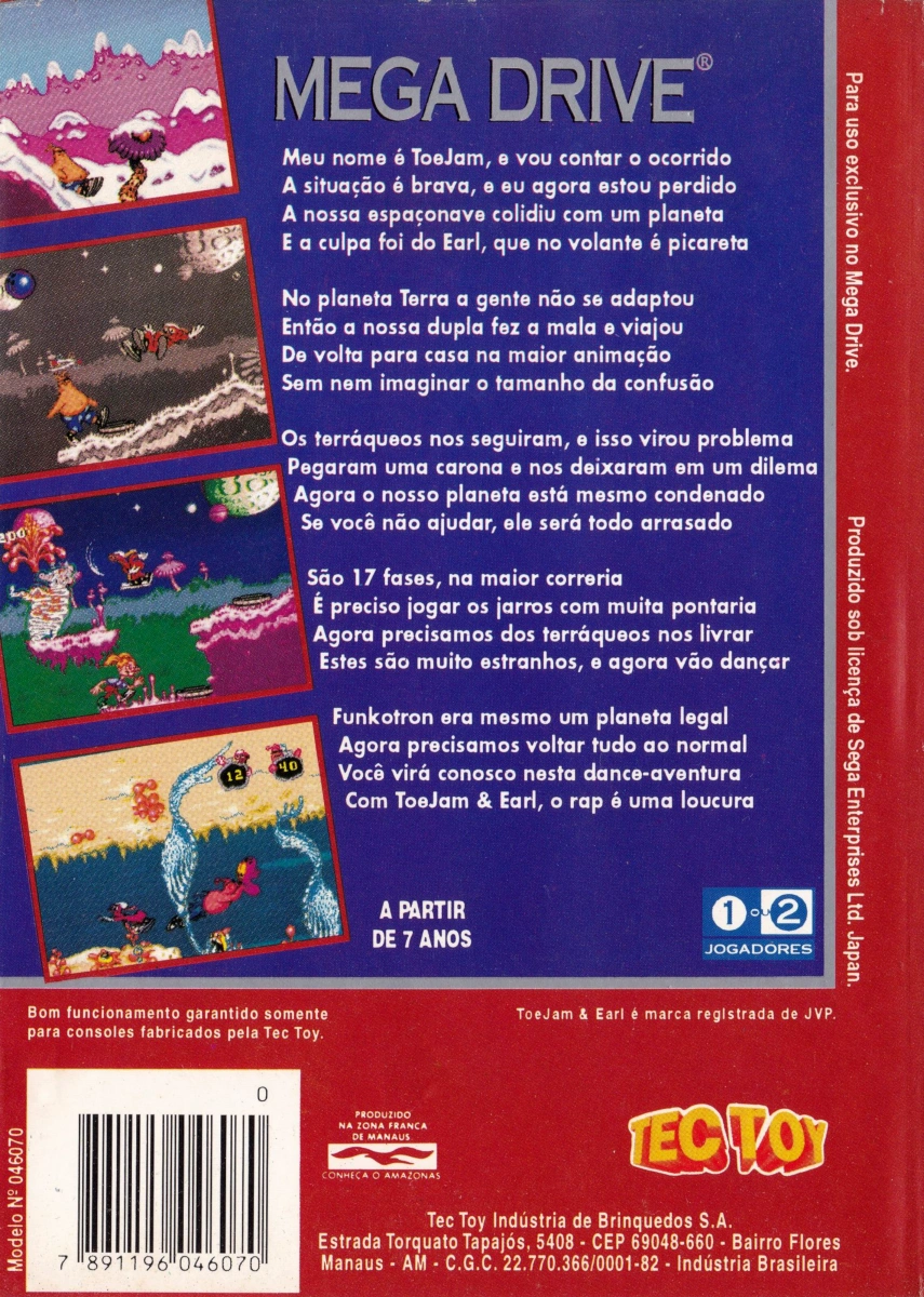 ToeJam & Earl in Panic on Funkotron cover