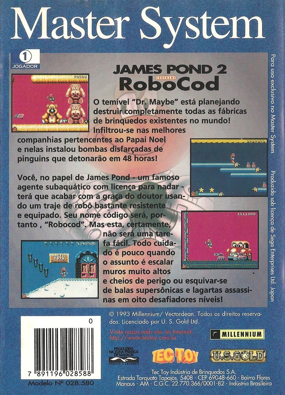 James Pond 2: Codename: RoboCod cover