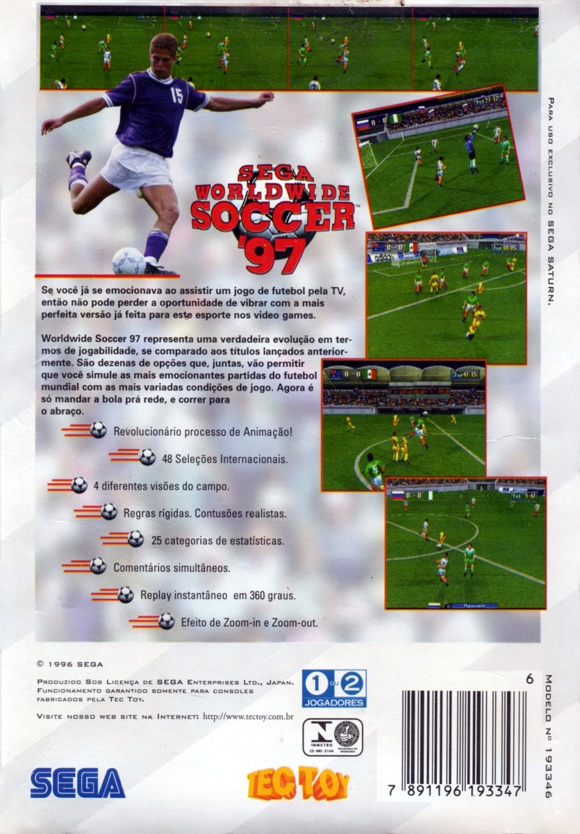 Sega Worldwide Soccer 97 cover