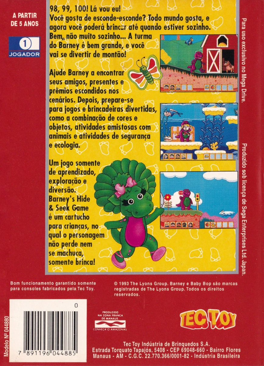 Capa do jogo Barneys Hide & Seek Game