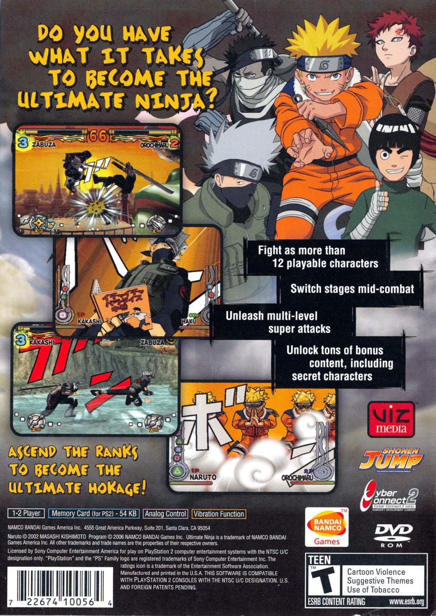 Como Liberar Todos os Personagens de Naruto Ultimate Ninja 2? - Cosmos  Dicas #shorts #naruto #ps2 