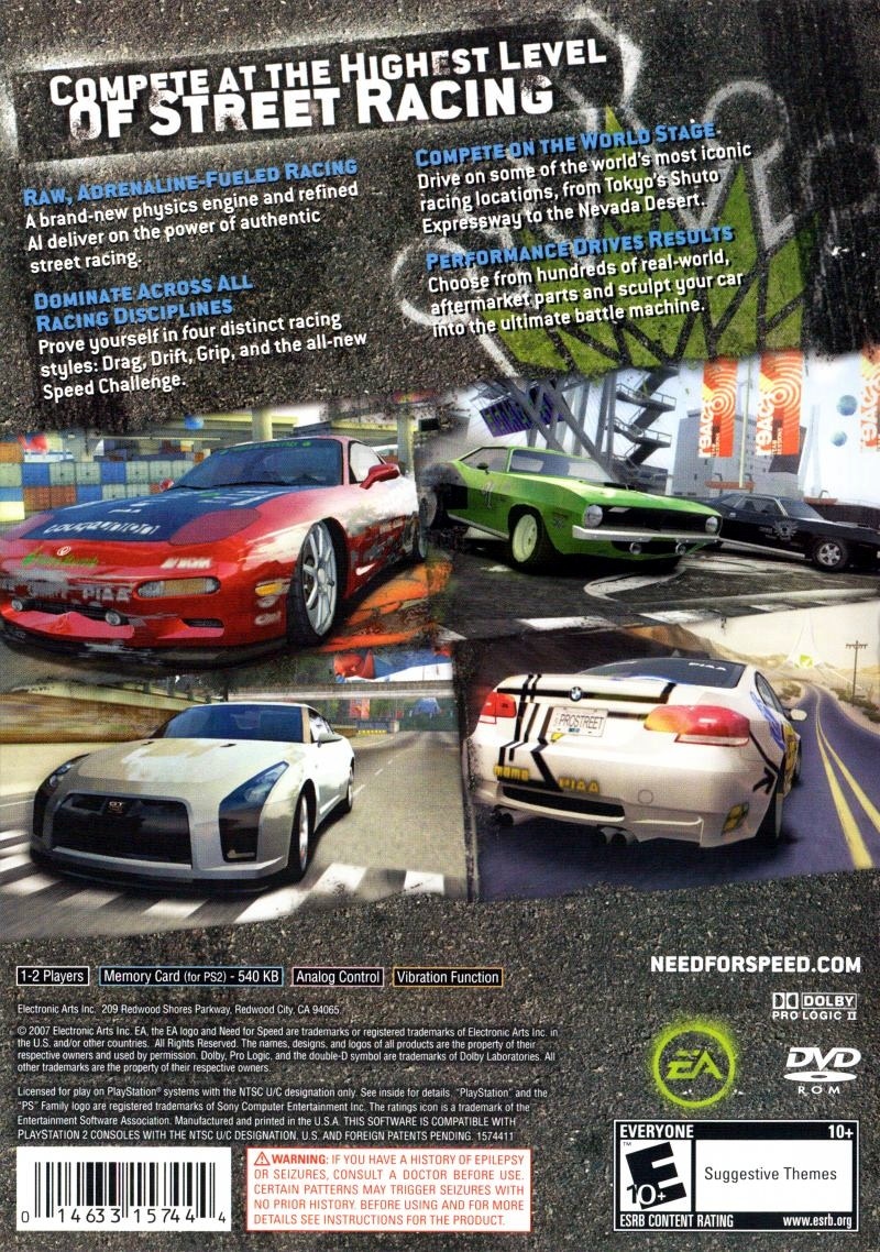 Need for Speed: ProStreet cover