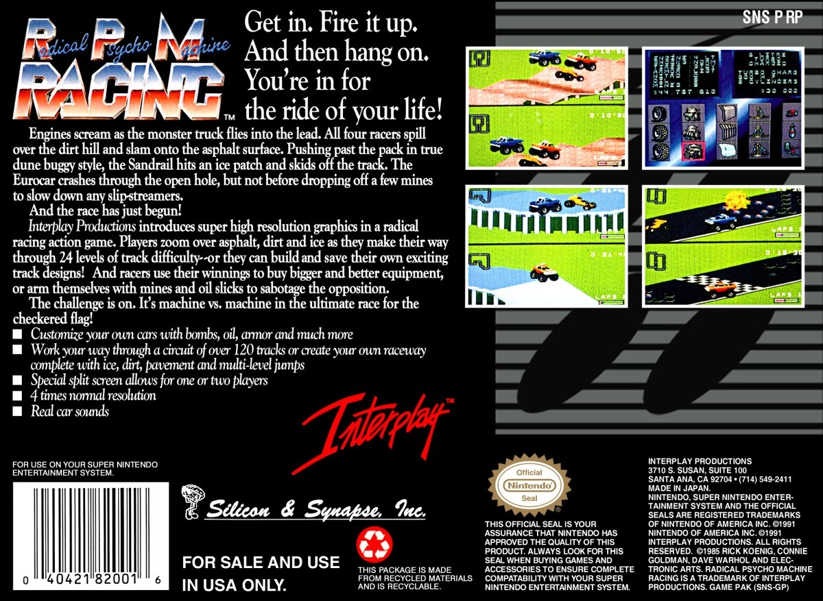 Capa do jogo RPM Racing