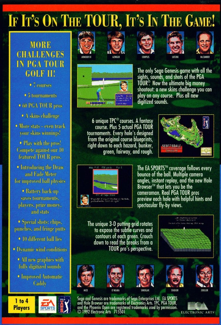 PGA Tour Golf II cover
