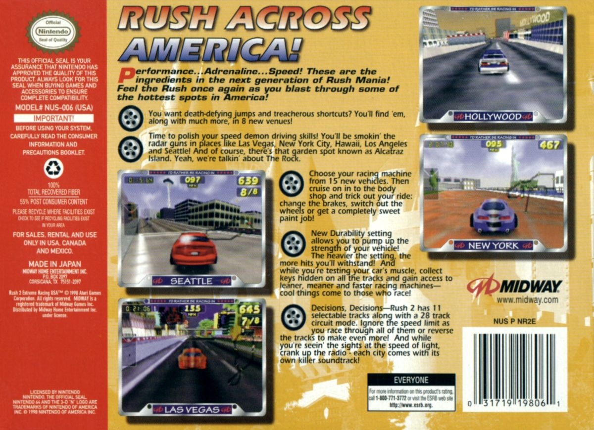 Rush 2: Extreme Racing USA cover