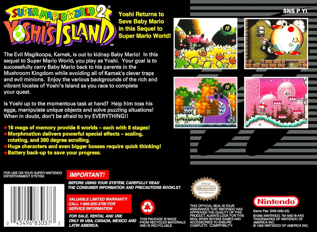 Super Mario World 2: Yoshis Island cover