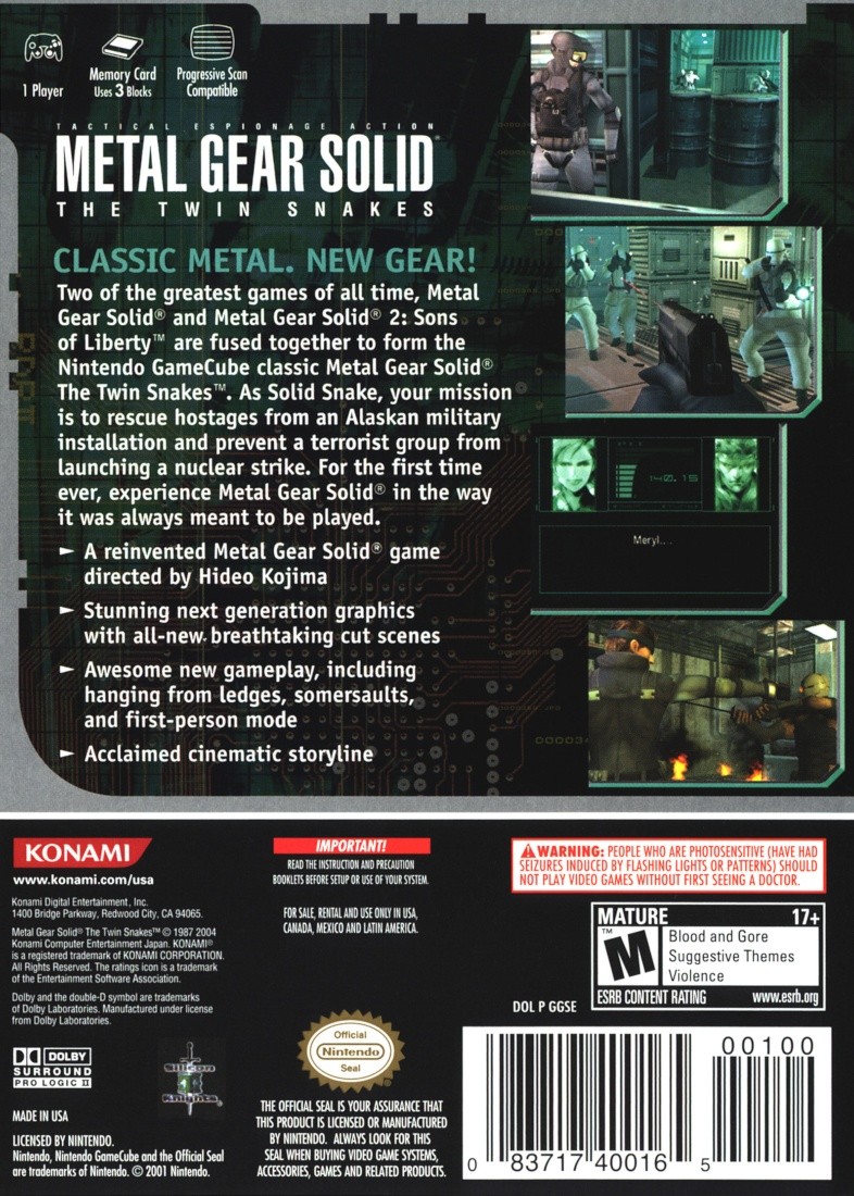 Metal Gear Solid: The Twin Snakes cover