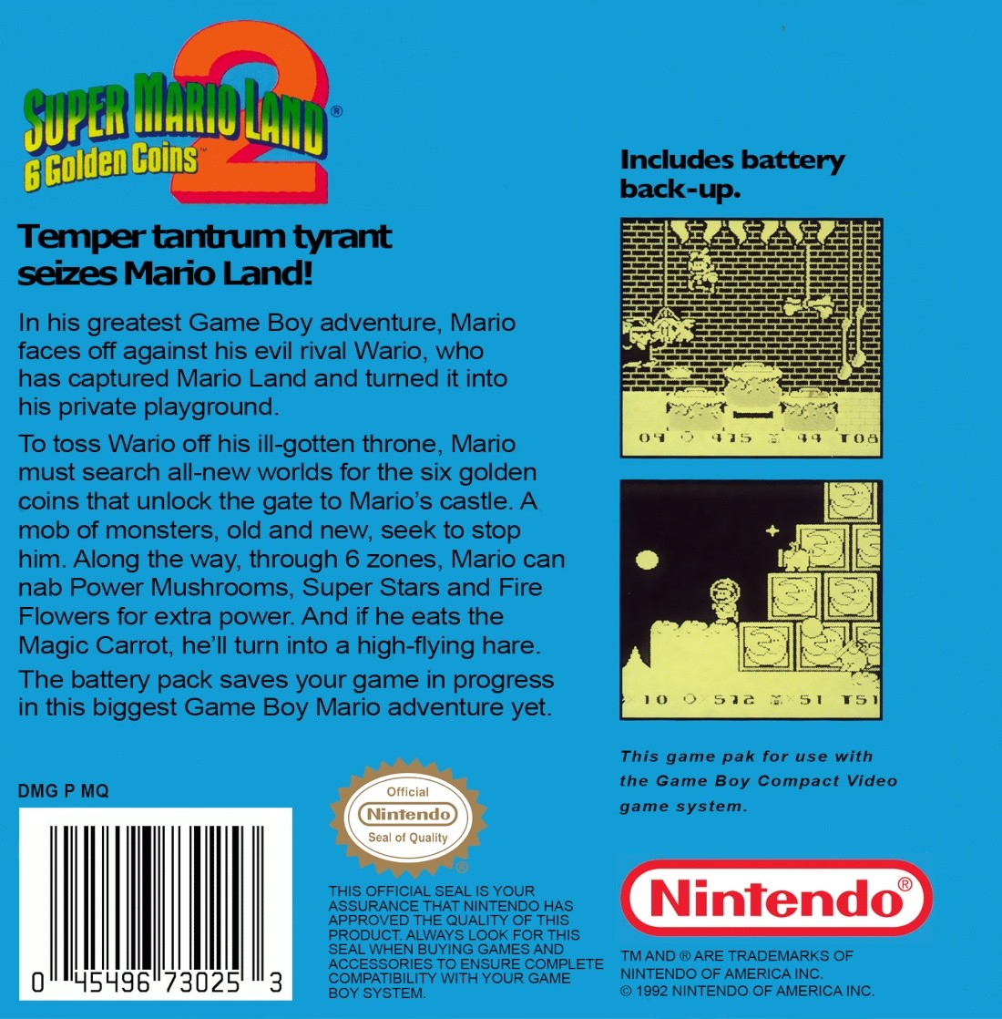 Super Mario Land 2: 6 Golden Coins cover