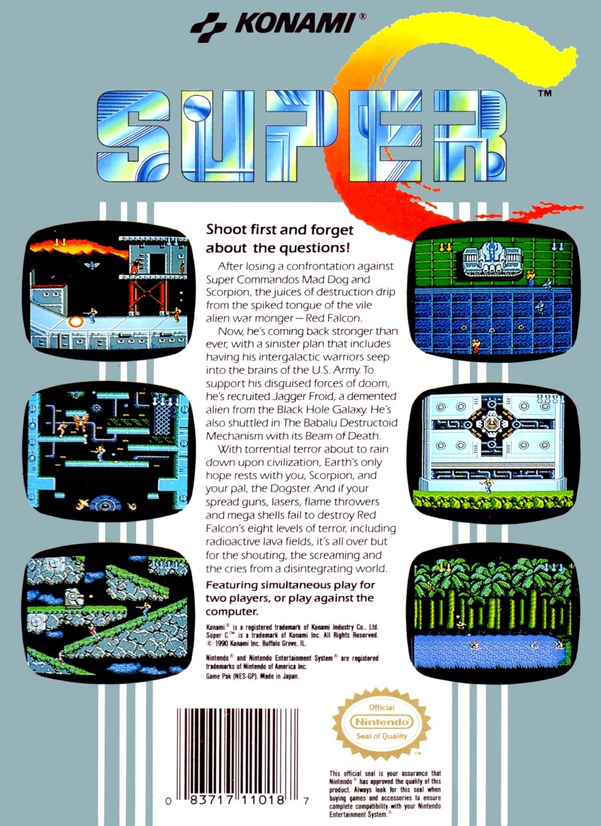 Super C, NES, Jogos