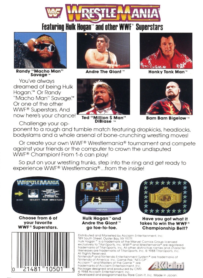 WWF Wrestlemania cover