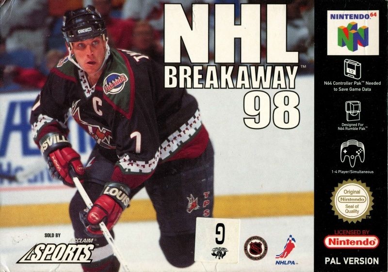 Capa do jogo NHL Breakaway 98