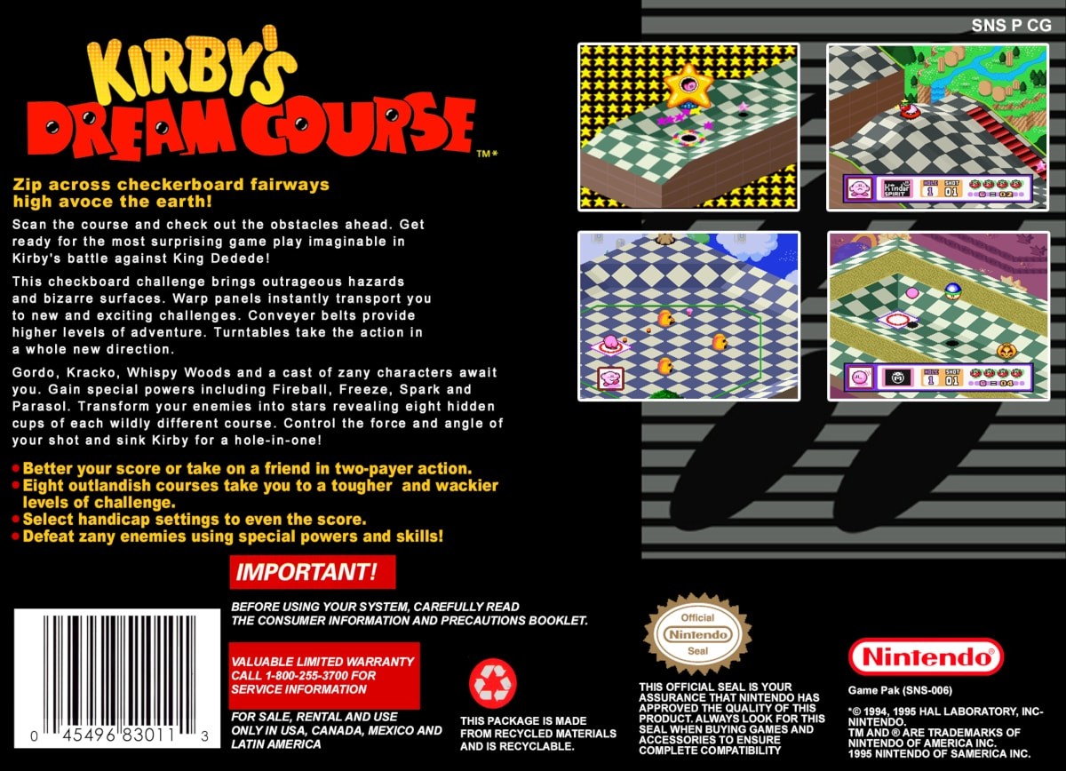 Kirbys Dream Course cover