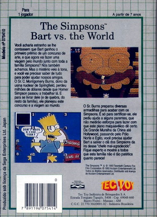 The Simpsons: Bart vs. the World cover