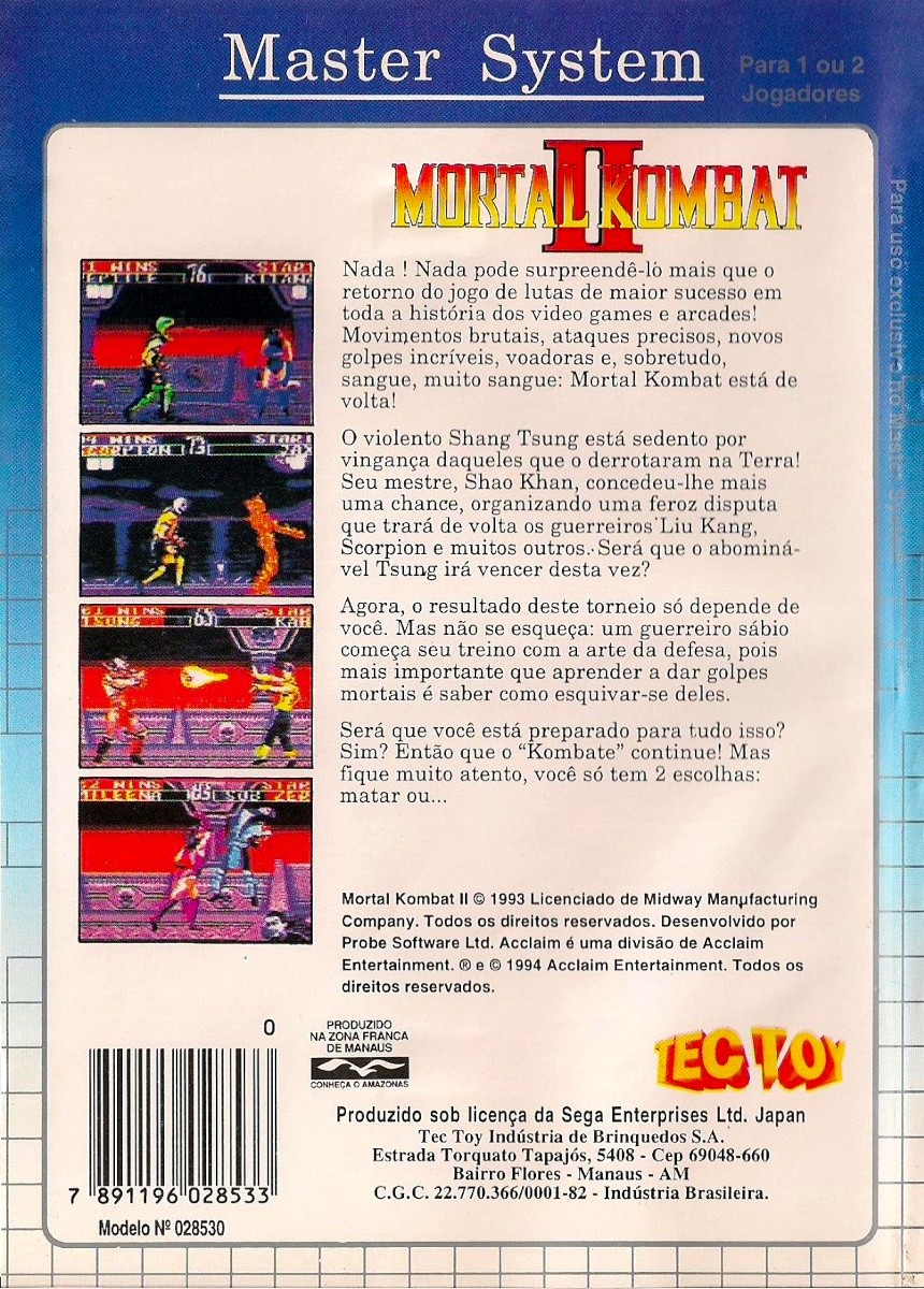 Capa do jogo Mortal Kombat II