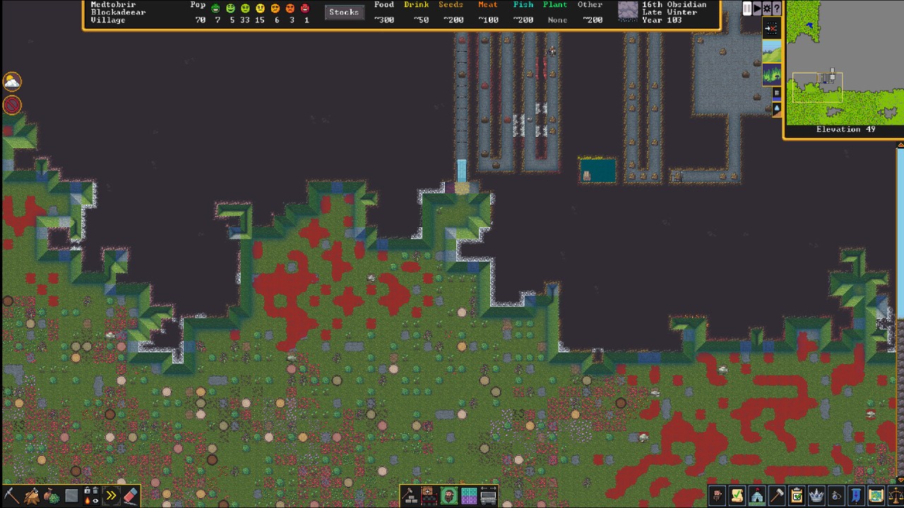 Picture of the game Dwarf Fortress