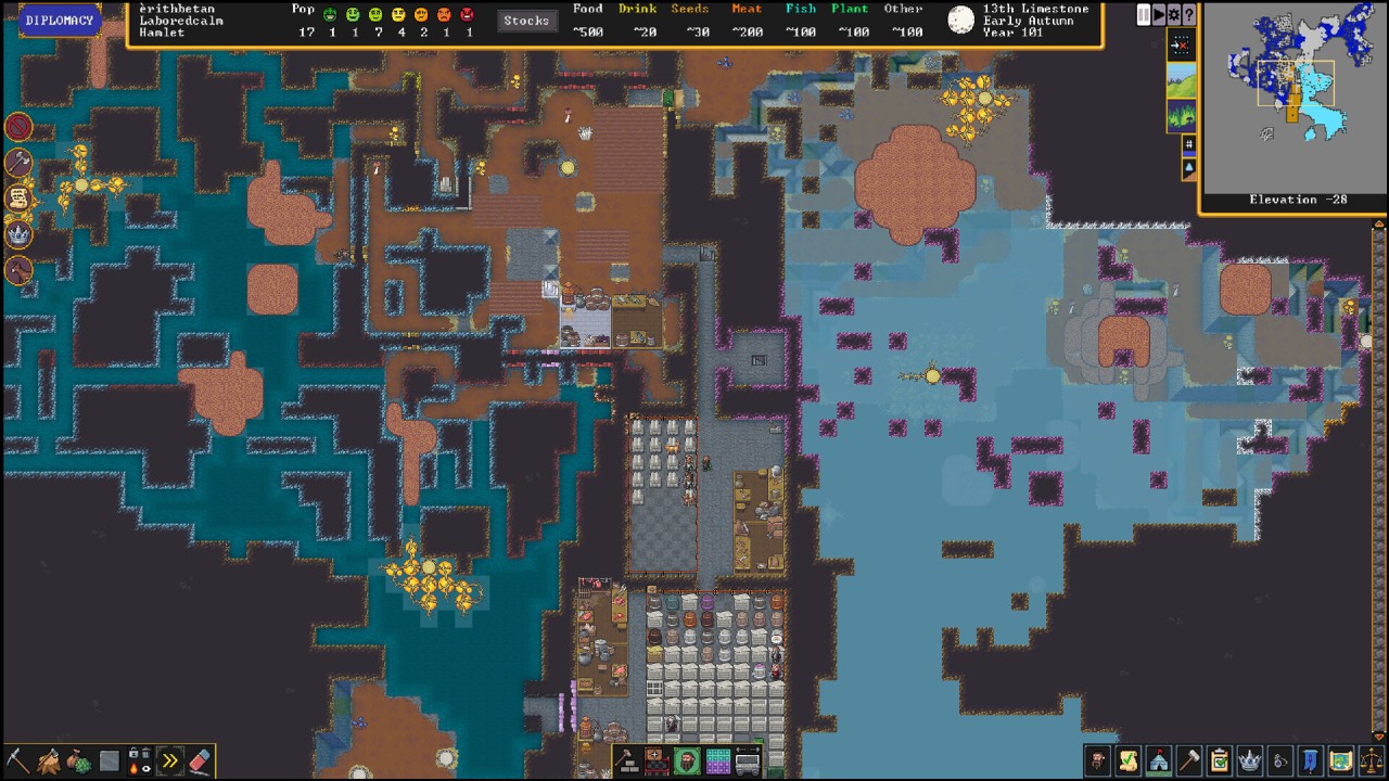 Picture of the game Dwarf Fortress