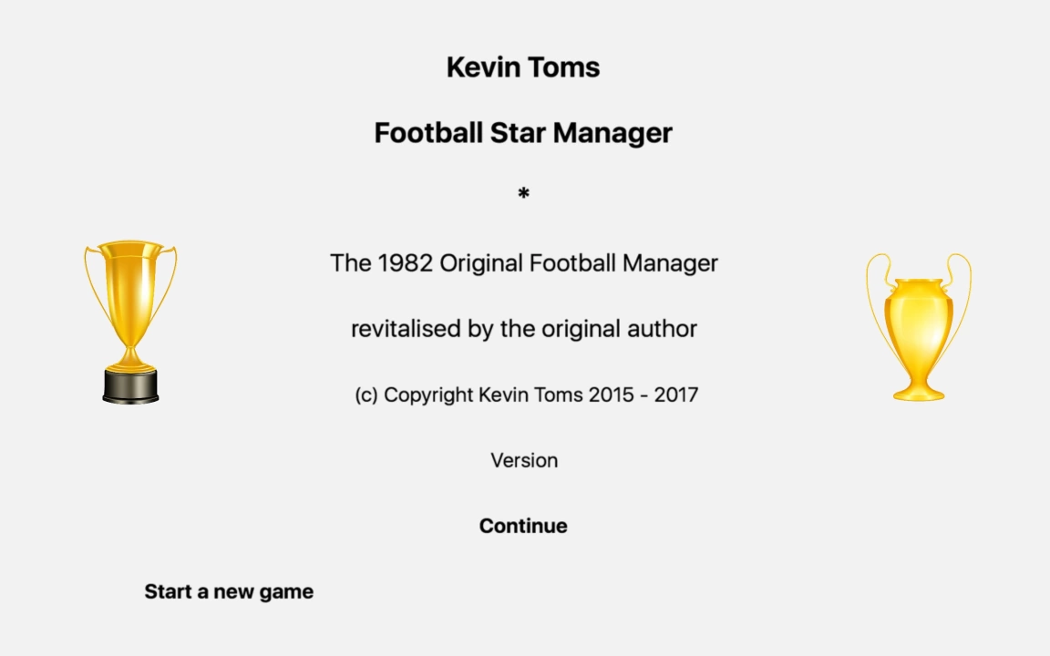 Picture of the game Kevin Toms Football Star Manager