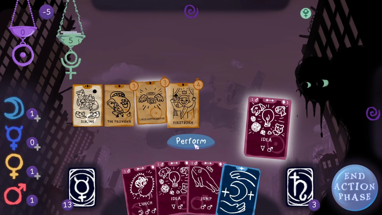 Screenshot of the game Dreamcards
