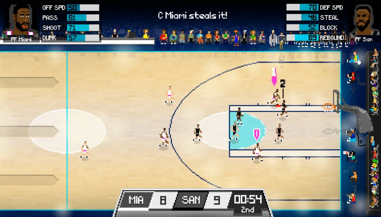 Screenshot of the game Basketball Classics