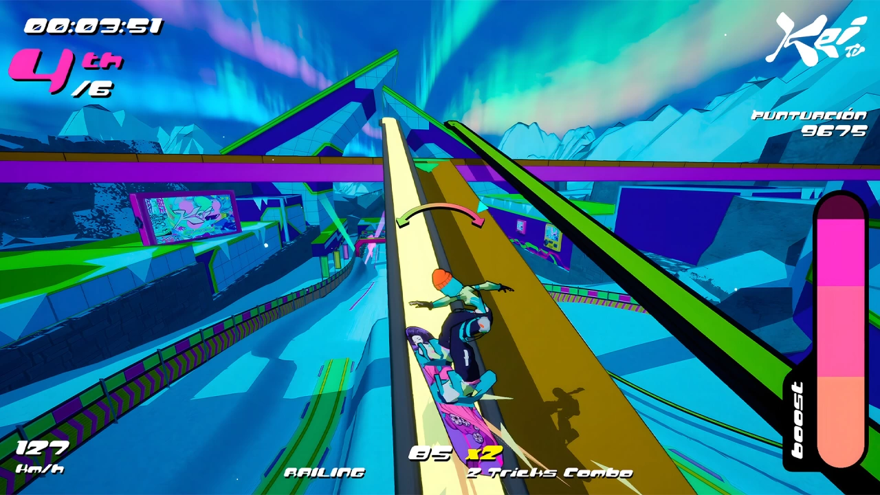 Screenshot of the game HYPERyuki: Snowboard Syndicate