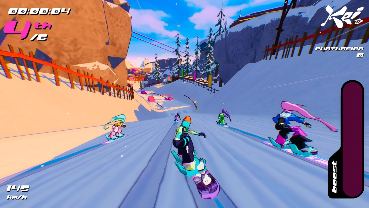 Screenshot of the game HYPERyuki: Snowboard Syndicate