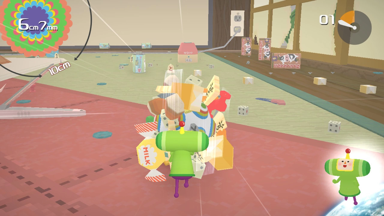Screenshot of the game Katamari Damacy: Reroll