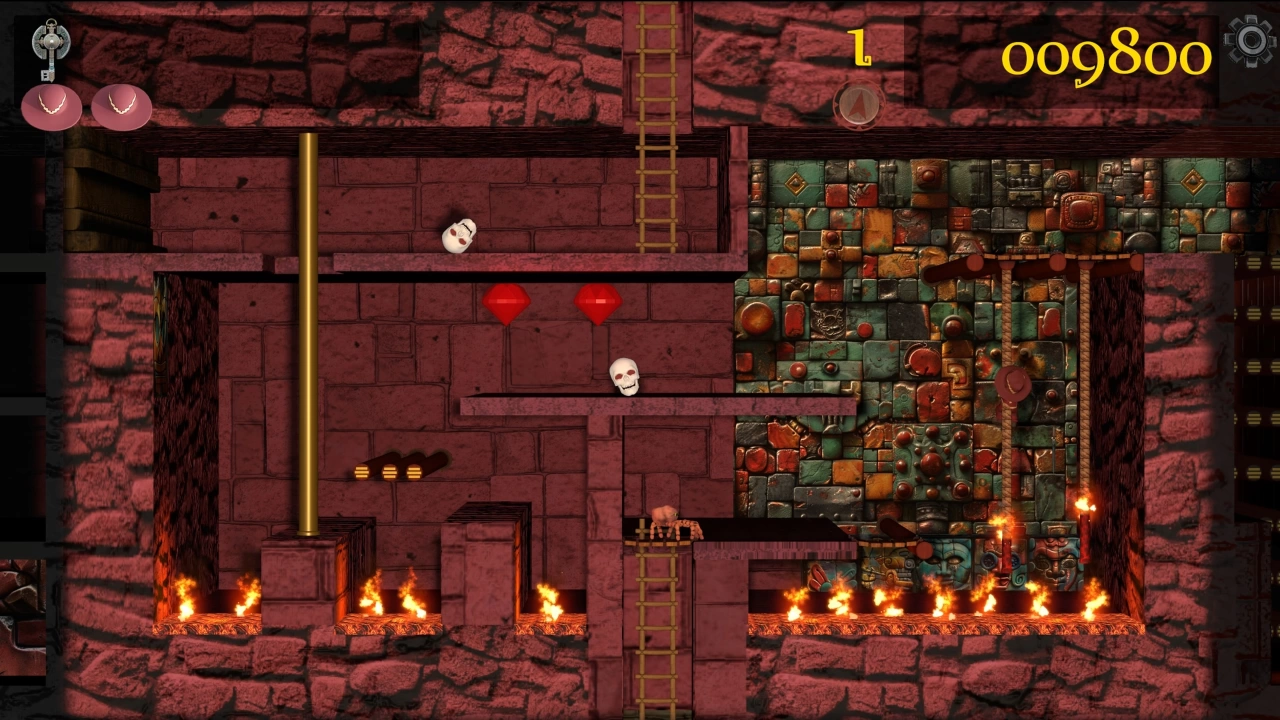 Screenshot of the game Montezumas Revenge - The 40th Anniversary Edition
