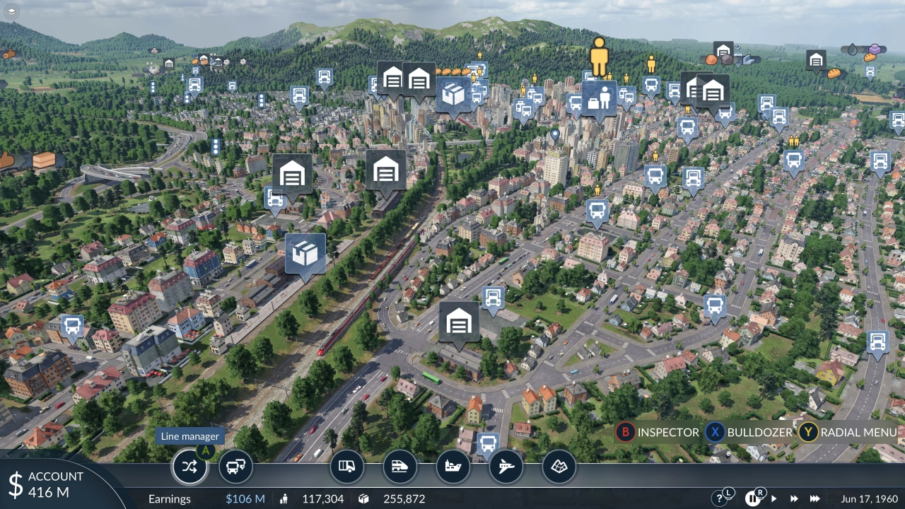 Screenshot of the game Transport Fever 2: Console Edition