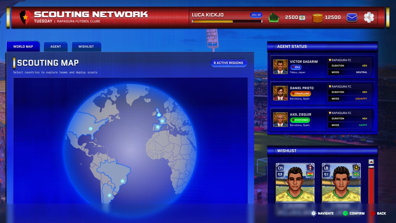 Screenshot of the game PIX Football Manager