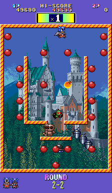 Screenshot of the game Bomb Jack Twin