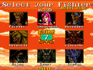 Screenshot of the game Mutant Fighter
