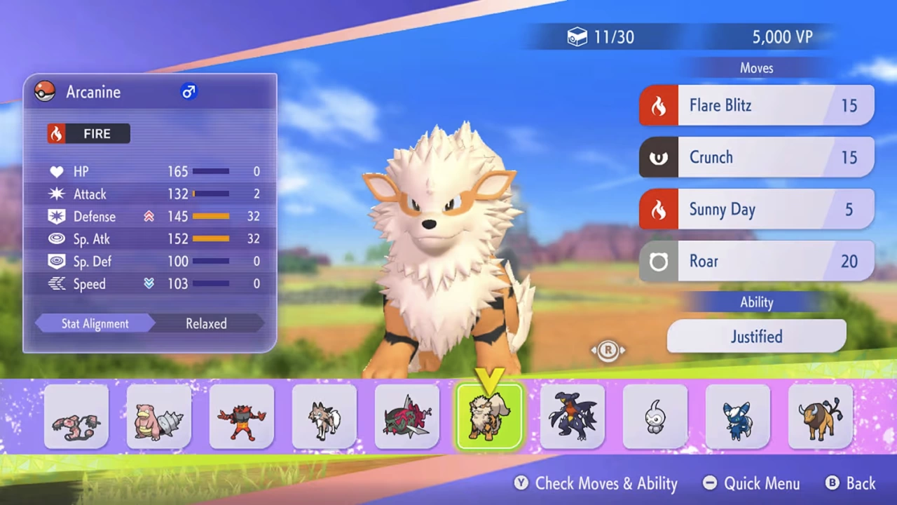 Screenshot of the game Pokémon Champions