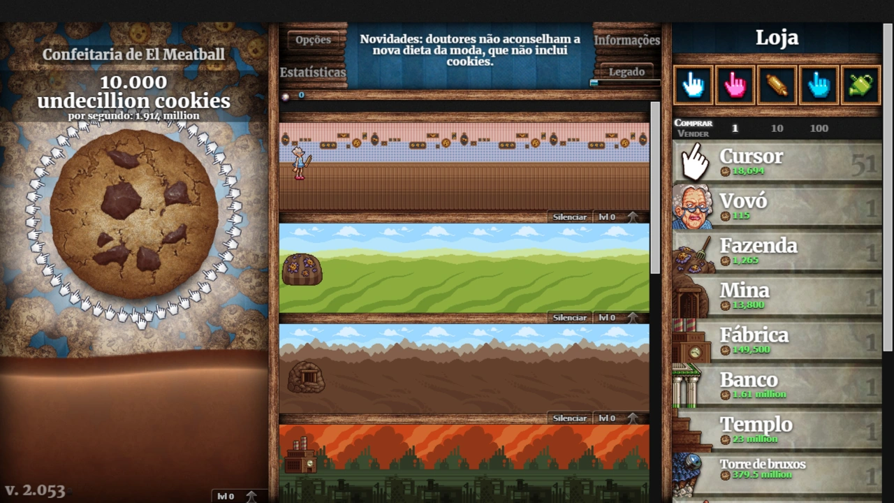 Foto do jogo Cookie Clicker