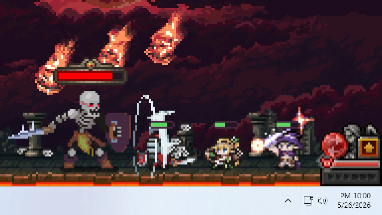 Screenshot of the game TBH: Task Bar Hero