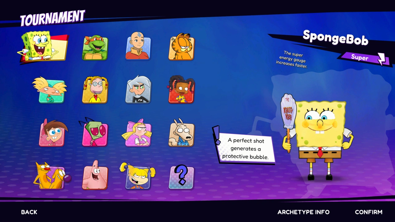Screenshot of the game Nickelodeon Extreme Tennis : Next!
