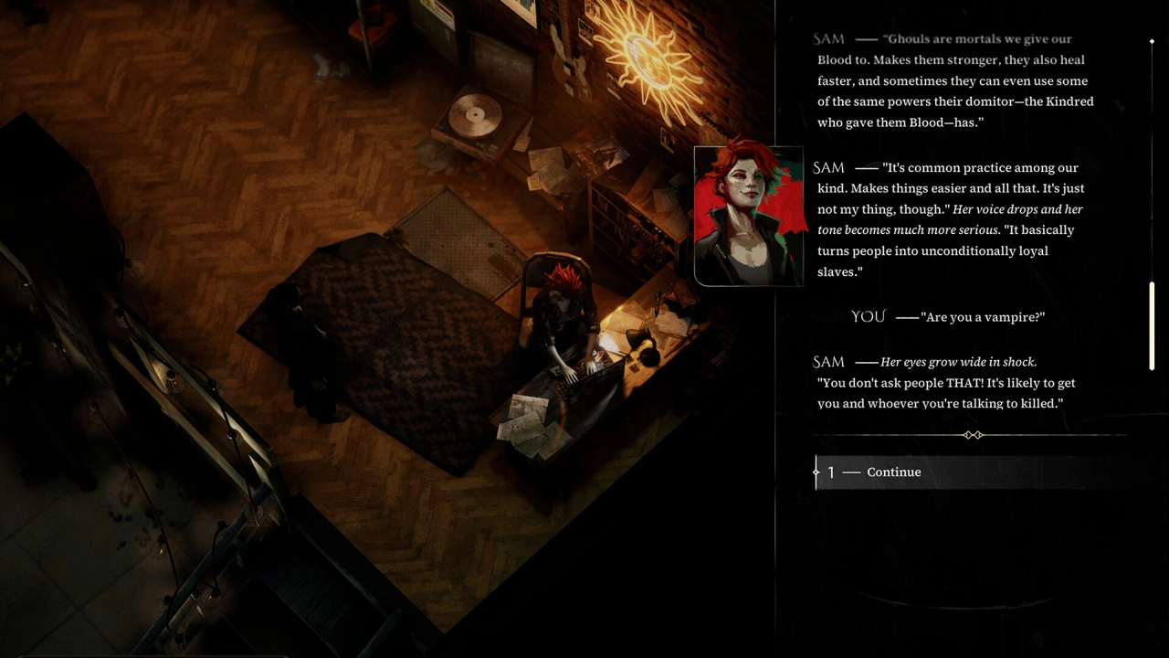 Screenshot of the game Vampire the Masquerade: Eternal Whispers