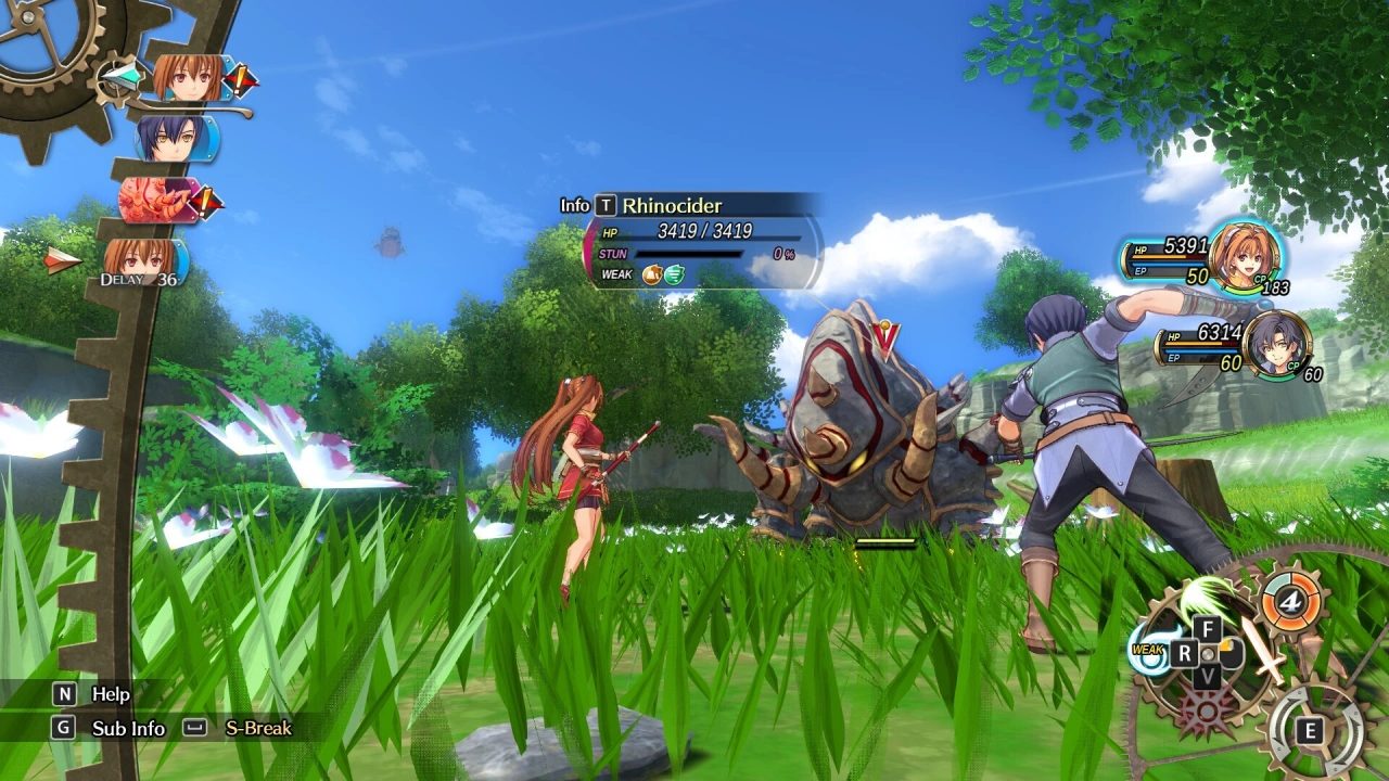 Screenshot of the game Trails in the Sky 1st Chapter
