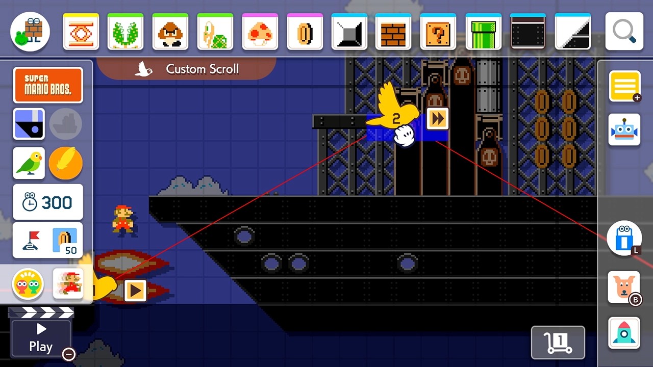 Screenshot of the game Super Mario Maker 2