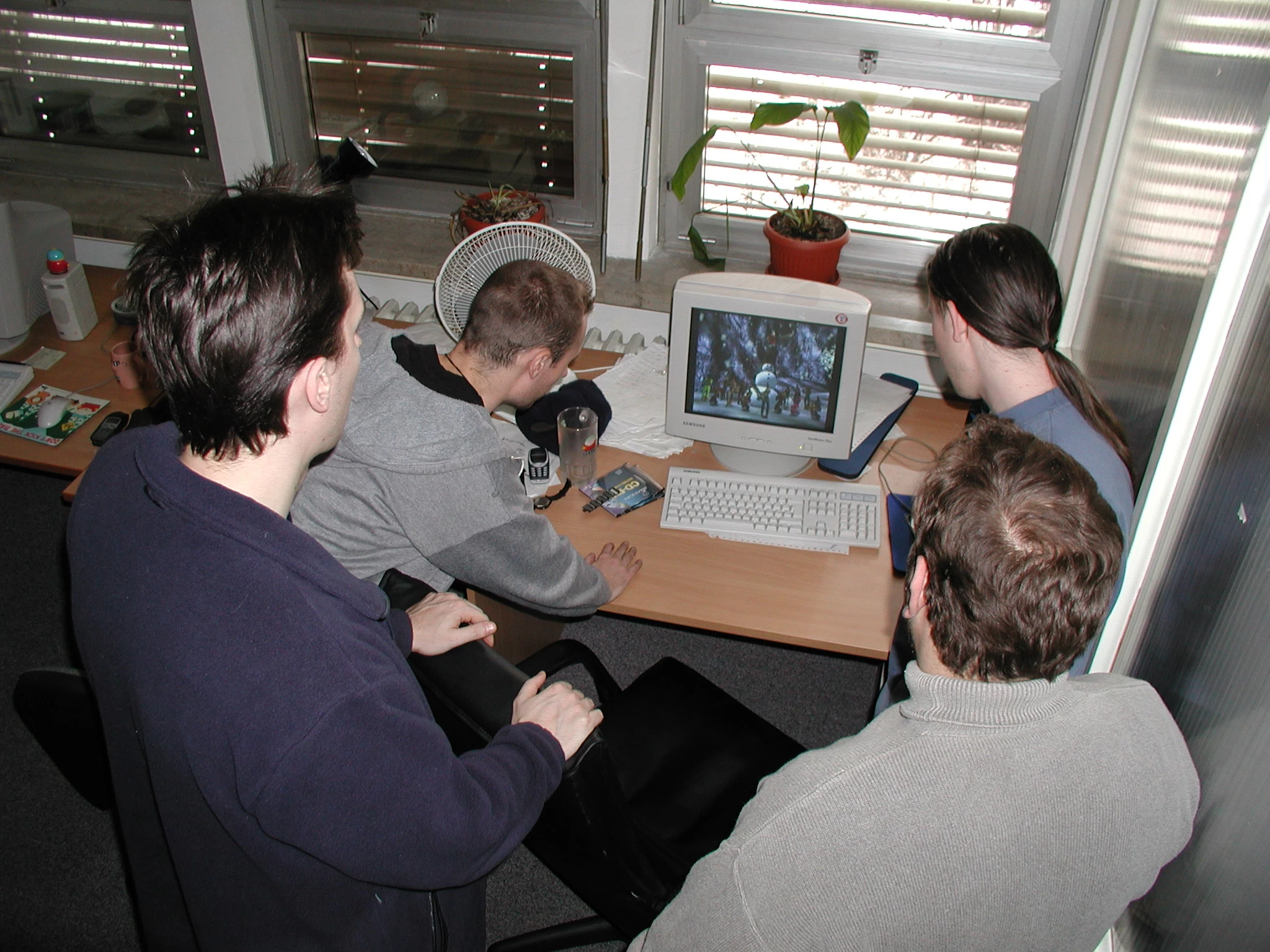Team photo of the developers of the game Serious Sam: The Second Encounter