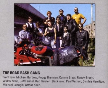 Team photo of the developers of the game Road Rash