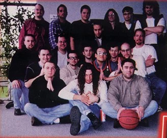 Team photo of the developers of the game Powerslave