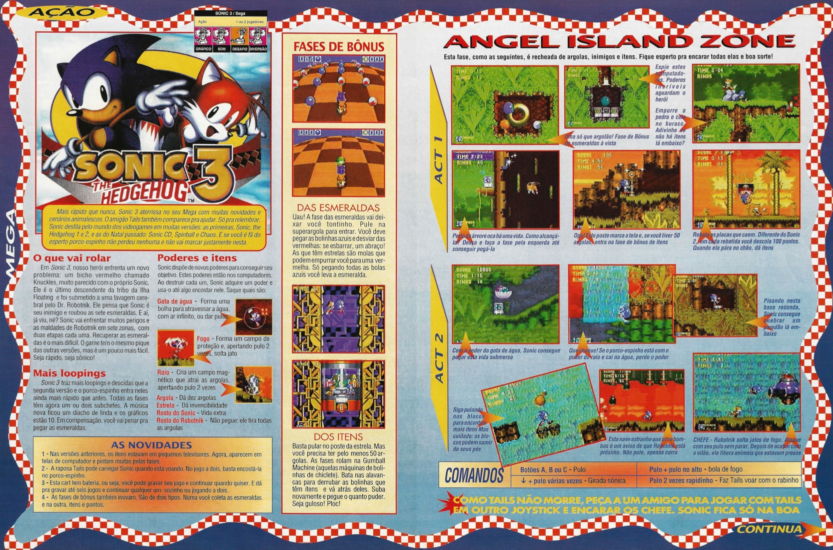 Jogo Sonic 3 - Mega Drive